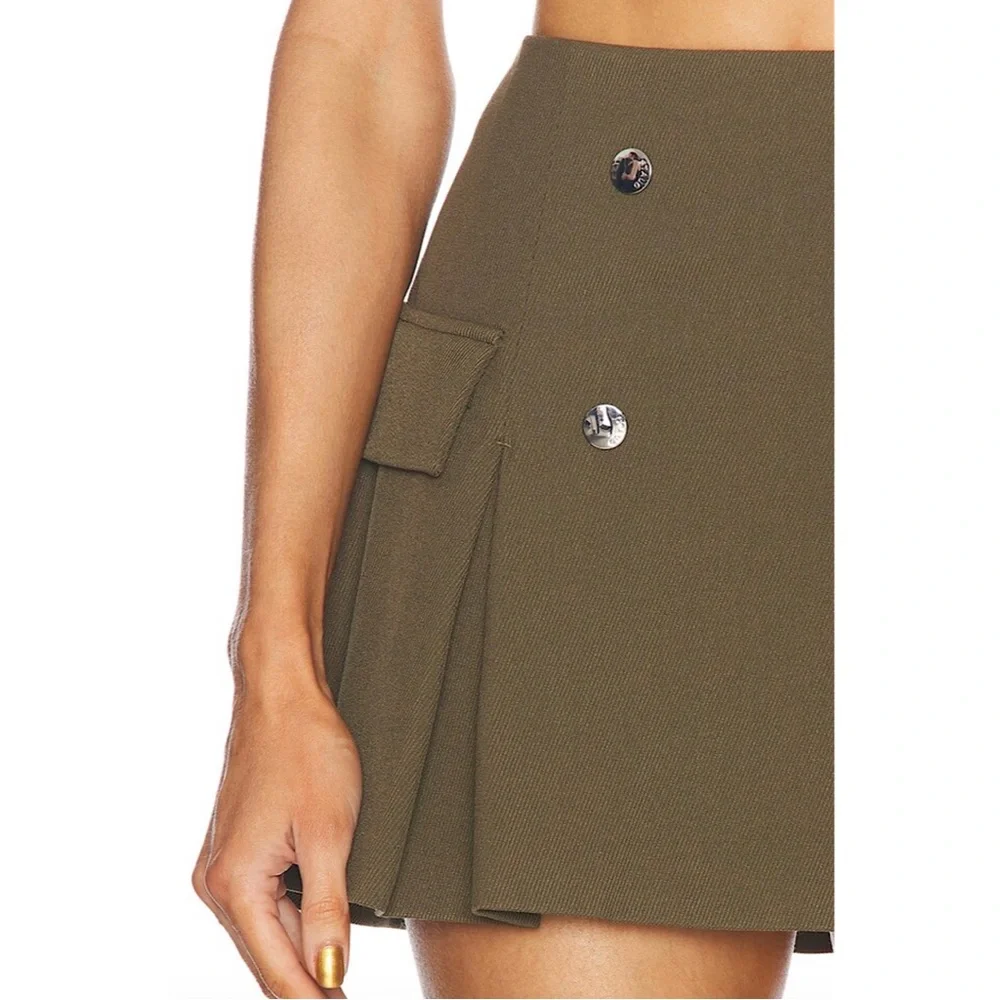 STAUD Division Skirt A-line mini Sergeant Green 12 - Picture 5 of 9